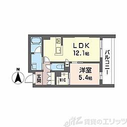 シャーメゾン清華 1LDKの間取図画像