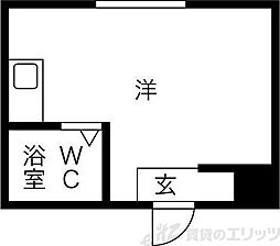 ケイズコート江坂東 ワンルームの間取図画像