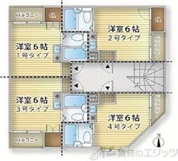 セントラル淡路 ワンルームの間取図画像