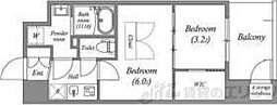 セレニテ江坂ルフレ 2Kの間取図画像