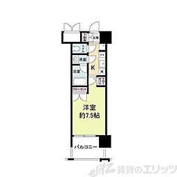 PARKFLATSESAKA 1Kの間取図画像