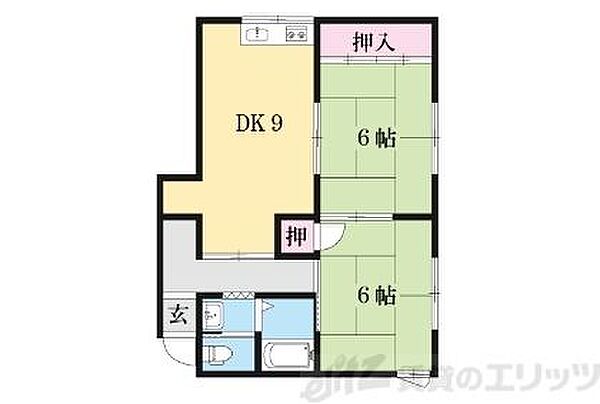 めぞんたきがわ 203｜大阪府茨木市真砂１丁目(賃貸マンション2LDK・2階・49.00㎡)の写真 その2