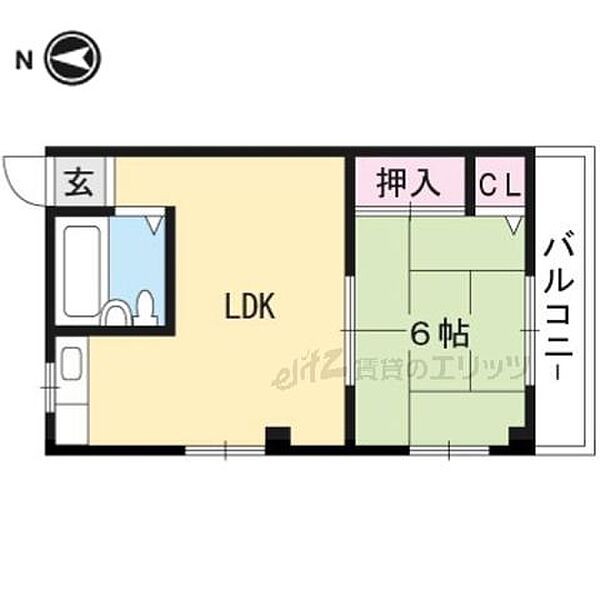 サンハイツいすゞ 303｜大阪府茨木市五十鈴町(賃貸マンション1LDK・3階・33.00㎡)の写真 その2