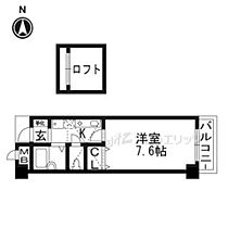 ヴィユーフルーヴII 401 ｜ 大阪府茨木市奈良町18-26（賃貸マンション1K・4階・21.56㎡） その2