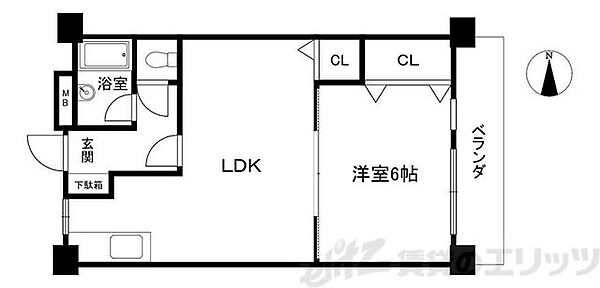 三吉マンション 205｜大阪府茨木市玉櫛１丁目(賃貸マンション1LDK・2階・36.45㎡)の写真 その2