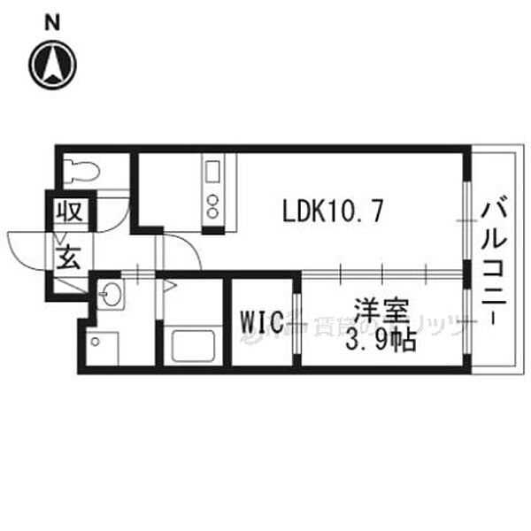 ハニーハウス 302｜大阪府茨木市若園町(賃貸アパート1LDK・3階・38.70㎡)の写真 その2