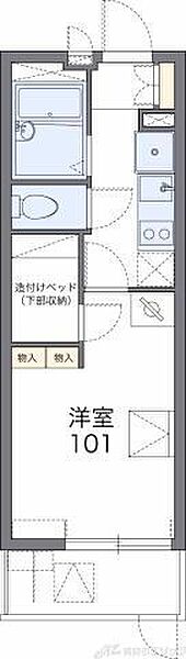 レオパレスグリチネ 310｜大阪府茨木市豊川２丁目(賃貸マンション1K・3階・20.81㎡)の写真 その2