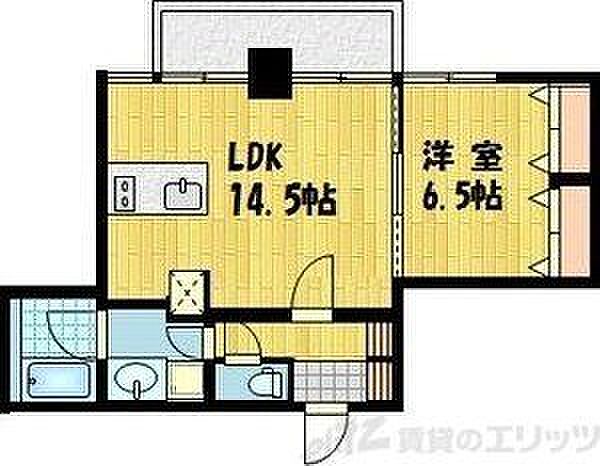 アスール江坂3rd 1303｜大阪府吹田市江坂町１丁目(賃貸マンション1LDK・13階・51.00㎡)の写真 その2