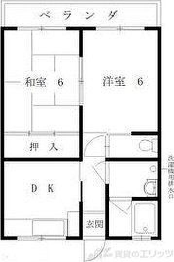 上田マンション 206｜大阪府大阪市東淀川区豊里６丁目(賃貸マンション2DK・2階・40.00㎡)の写真 その2