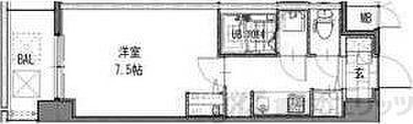 S-RESIDENCE江坂Eminence 604｜大阪府吹田市江坂町１丁目(賃貸マンション1K・6階・25.20㎡)の写真 その2