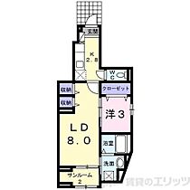 グランデージ 101 ｜ 大阪府摂津市鳥飼西２丁目10-14（賃貸アパート1LDK・1階・38.59㎡） その2