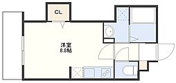(仮称)平野町FマンションB ワンルームの間取図画像