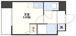 S-FORT長崎興善町 ワンルームの間取図画像