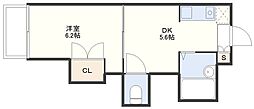 ウォーターフロント出島山田電機ビル 1DKの間取図画像