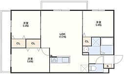 ファーストステージトマチ 3LDKの間取図画像
