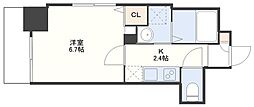アーバス鍛冶屋町 1Kの間取図画像