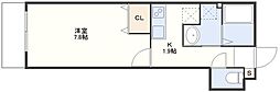 Forbis寄合町 1Kの間取図画像