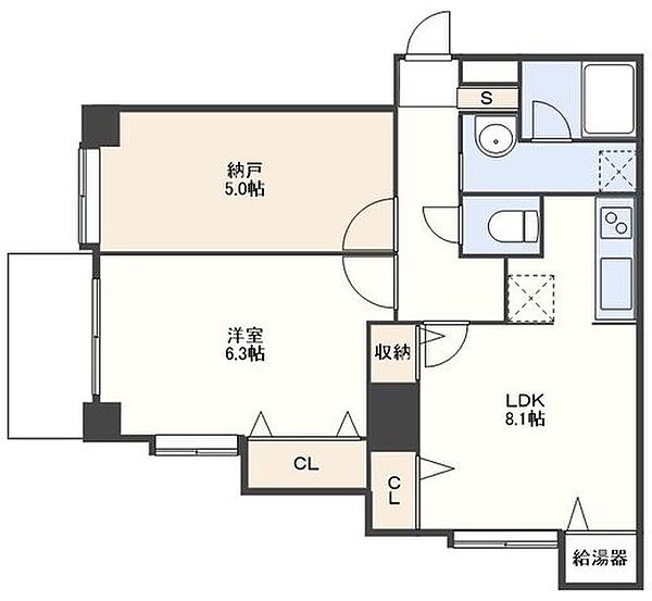 ラフィーネＩＷＡＭＩ ｜長崎県長崎市岩見町(賃貸マンション1SLDK・2階・47.85㎡)の写真 その2