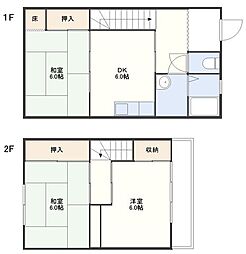 ボンヌールナメシ 3DKの間取図画像