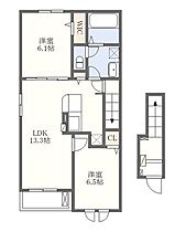 カーサ　フェリーチェ　IV  ｜ 長崎県長崎市西海町（賃貸アパート2LDK・2階・59.55㎡） その2