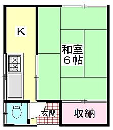 サンナップ 1Kの間取図画像