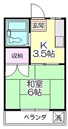 大京コーポマンション 1Kの間取図画像