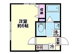 G.LienIV 1Kの間取図画像