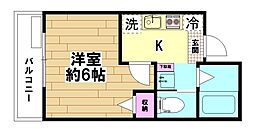 G.LienV 1Kの間取図画像