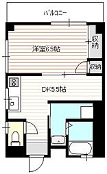 フラーリッシュ舟入南 3階1DKの間取り