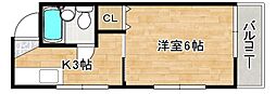 FORWEST住吉 5階1Kの間取り