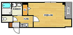 キャッスル大手町 1Kの間取図画像