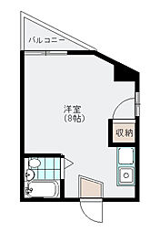 曙ビル 5階ワンルームの間取り