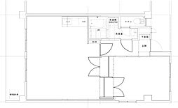 飯田ビル 4階1LDKの間取り