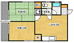 パークビル 2階2LDKの間取り