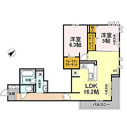 間取図画像 2LDK