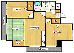 Bella Vista 7階3LDKの間取り