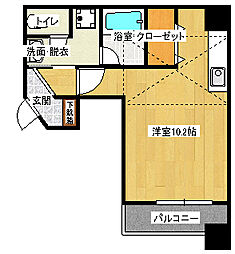 グランドポレストーネ金屋 4階ワンルームの間取り