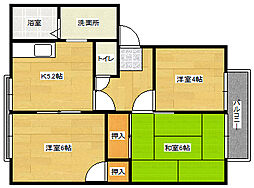 ブリランテ洋光 2階3Kの間取り