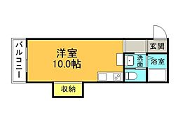 Yビル ワンルームの間取図画像