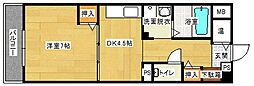 フェリシア西広島駅前 1DKの間取図画像