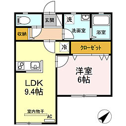 SDハイツ 1LDKの間取図画像