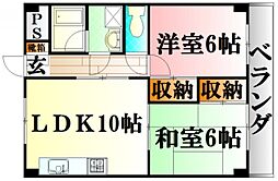 ハーシオンフルタ2 2LDKの間取図画像