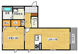 CasaGrace 1LDKの間取図画像