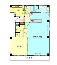 兼光ビル 1LDKの間取図画像