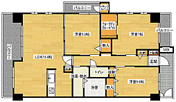 スカイアヴェニュー 3LDKの間取図画像