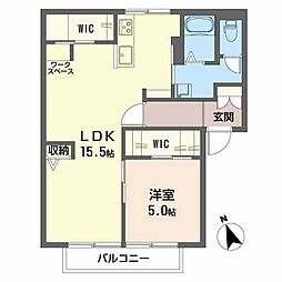 フレグランス舟入南 1LDKの間取図画像
