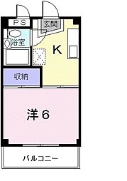 シティハイツY・S西本 1Kの間取図画像