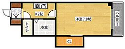 ヴィアーレ古市 1Kの間取図画像