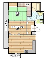 アルティメイトビル 2LDKの間取図画像