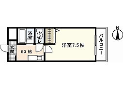 グランデパラッツォ大芝 1Kの間取図画像